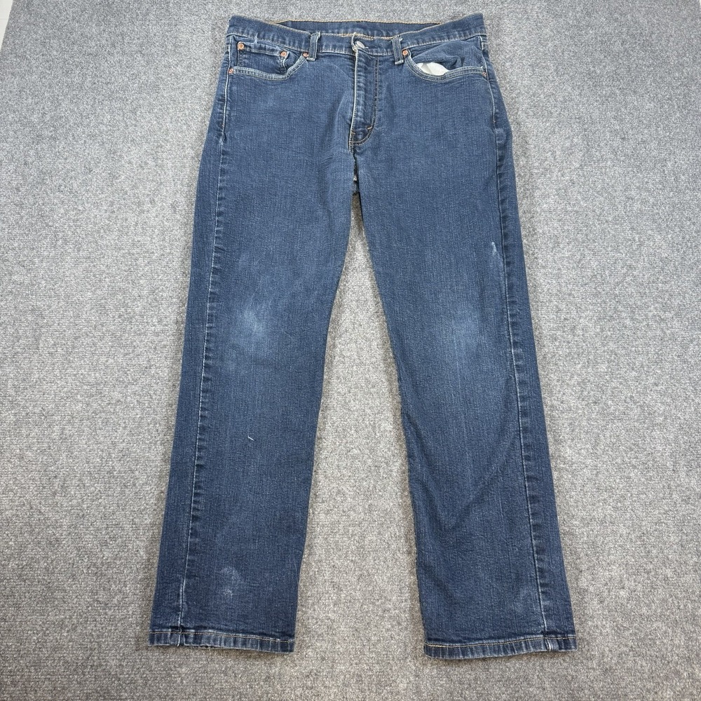 Levi's Jeans Mens 35x30 (Fits‎ 32x29) Blue 514 Slim Straight Stretch Medium Wash
